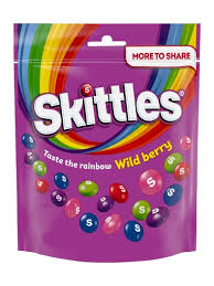 Skittles chewy candies coated with sugar, with wild berry flavor 318g
